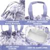 imageFit ampamp Fresh Cromwell Drawstring Lunch Bag for Women Complete Lunch Set with 2 Containers StainResistant LeakResistant Back to School Essential Teacher Lunchbox Sage Floral ToilePurple Floral Toile