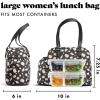 imageFit ampamp Fresh Lunch Bag For Women Insulated Womens Lunch Bag For Work Leakproof ampamp StainResistant Large Lunch Box For Women With Bottle Pocket Long Straps Zipper Closure Laketown Bag Fruit TumblerBlack Cheetah