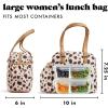 imageFit ampamp Fresh Lunch Bag For Women Insulated Womens Lunch Bag For Work Leakproof ampamp StainResistant Large Lunch Box For Women With Bottle Pocket Long Straps Zipper Closure Laketown Bag Fruit TumblerCheetah Tan