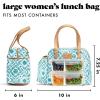 imageFit ampamp Fresh Lunch Bag For Women Insulated Womens Lunch Bag For Work Leakproof ampamp StainResistant Large Lunch Box For Women With Bottle Pocket Long Straps Zipper Closure Laketown Bag Fruit TumblerAqua
