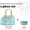 imageFit ampamp Fresh Lunch Bag For Women Insulated Womens Lunch Bag For Work Leakproof ampamp StainResistant Large Lunch Box For Women With Bottle Pocket Long Straps Zipper Closure Laketown Bag Fruit TumblerAqua
