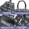 imageFit ampamp Fresh Lunch Bag For Women Insulated Womens Lunch Bag For Work Leakproof ampamp StainResistant Large Lunch Box For Women With Bottle Pocket Long Straps Zipper Closure Laketown Bag Fruit TumblerBlack Geo