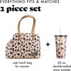 imageFit ampamp Fresh Lunch Bag For Women Insulated Womens Lunch Bag For Work Leakproof ampamp StainResistant Large Lunch Box For Women With Bottle Pocket Long Straps Zipper Closure Laketown Bag Fruit TumblerCheetah Graphic