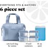 imageFit ampamp Fresh Neoprene Lunch Bag For Women Insulated Womens Lunch Bag For Work Tear ampamp Stain Resistant Large Lunch Box For Women With Containers and Ice Machine Washable Remi Bag Dark ChocolateBlue