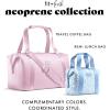 imageFit ampamp Fresh Neoprene Lunch Bag For Women Insulated Womens Lunch Bag For Work Tear ampamp Stain Resistant Large Lunch Box For Women With Containers and Ice Machine Washable Remi Bag Dark ChocolateBlue Daisy