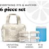 imageFit ampamp Fresh Neoprene Lunch Bag For Women Insulated Womens Lunch Bag For Work Tear ampamp Stain Resistant Large Lunch Box For Women With Containers and Ice Machine Washable Remi Bag Dark ChocolateTan Floral