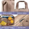imageFit ampamp Fresh Neoprene Lunch Bag For Women Insulated Womens Lunch Bag For Work Tear ampamp Stain Resistant Large Lunch Box For Women With Containers and Ice Machine Washable Remi Bag Dark ChocolateTaupe