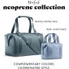 imageFit ampamp Fresh Neoprene Lunch Bag For Women Insulated Womens Lunch Bag For Work Tear ampamp Stain Resistant Large Lunch Box For Women With Containers and Ice Machine Washable Remi Bag Dark ChocolateBlue