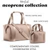 imageFit ampamp Fresh Neoprene Lunch Bag For Women Insulated Womens Lunch Bag For Work Tear ampamp Stain Resistant Large Lunch Box For Women With Containers and Ice Machine Washable Remi Bag Dark ChocolateTaupe