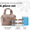 imageFit ampamp Fresh Neoprene Lunch Bag For Women Insulated Womens Lunch Bag For Work Tear ampamp Stain Resistant Large Lunch Box For Women With Containers and Ice Machine Washable Remi Bag Dark ChocolateTaupe