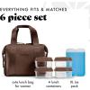 imageFit ampamp Fresh Neoprene Lunch Bag For Women Insulated Womens Lunch Bag For Work Tear ampamp Stain Resistant Large Lunch Box For Women With Containers and Ice Machine Washable Remi Bag Dark ChocolateDark Chocolate