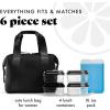 imageFit ampamp Fresh Neoprene Lunch Bag For Women Insulated Womens Lunch Bag For Work Tear ampamp Stain Resistant Large Lunch Box For Women With Containers and Ice Machine Washable Remi Bag Dark ChocolateBlack