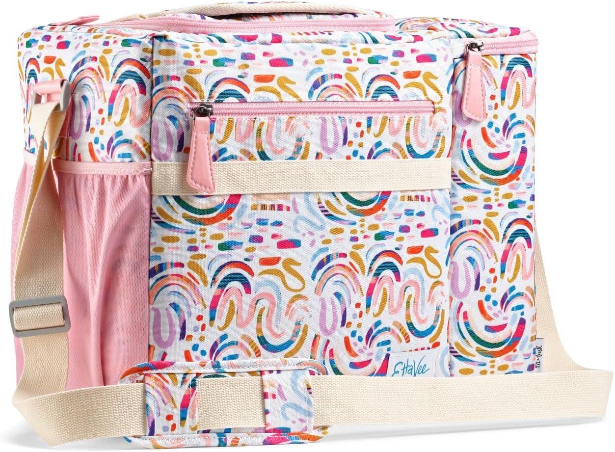 imageFit ampamp Fresh Soft Cooler Bag  Insulated Waterproof Wine Carrier and 24 Can Cooler for Men and Women Beach UseRainbow