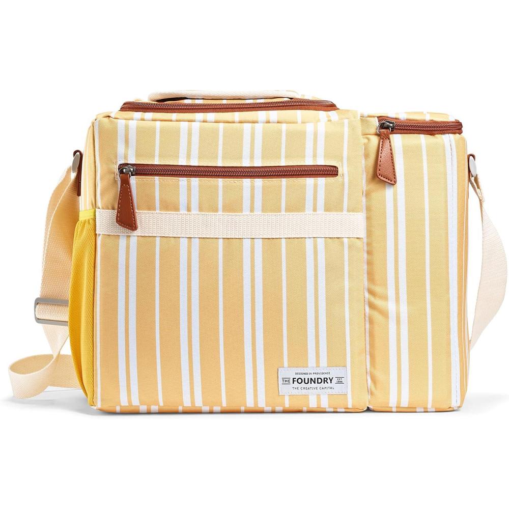 imageFit ampamp Fresh Soft Cooler Bag  Insulated Waterproof Wine Carrier and 24 Can Cooler for Men and Women Beach UseYellow