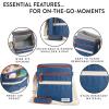 imageFit ampamp Fresh Foundry Soft Cooler Bag Insulated Leak Proof 12 Can Small Soft Sided Cooler Bag for Men and Women Portable Travel ampamp Beach Cooler Bag with Removable Hard Liner Stain ResistantNavy