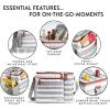 imageFit ampamp Fresh Soft Cooler Bag  Insulated Waterproof Wine Carrier and 24 Can Cooler for Men and Women Beach UseGrey Stripe