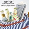 imageFit ampamp Fresh Soft Cooler Bag  Insulated Waterproof Wine Carrier and 24 Can Cooler for Men and Women Beach UseNavy  White Stripe