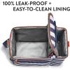 imageFit ampamp Fresh Soft Cooler Bag  Insulated Waterproof Wine Carrier and 24 Can Cooler for Men and Women Beach UseNavy Stripe