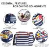 imageFit ampamp Fresh Soft Cooler Bag  Insulated Waterproof Wine Carrier and 24 Can Cooler for Men and Women Beach UseNavy Stripe