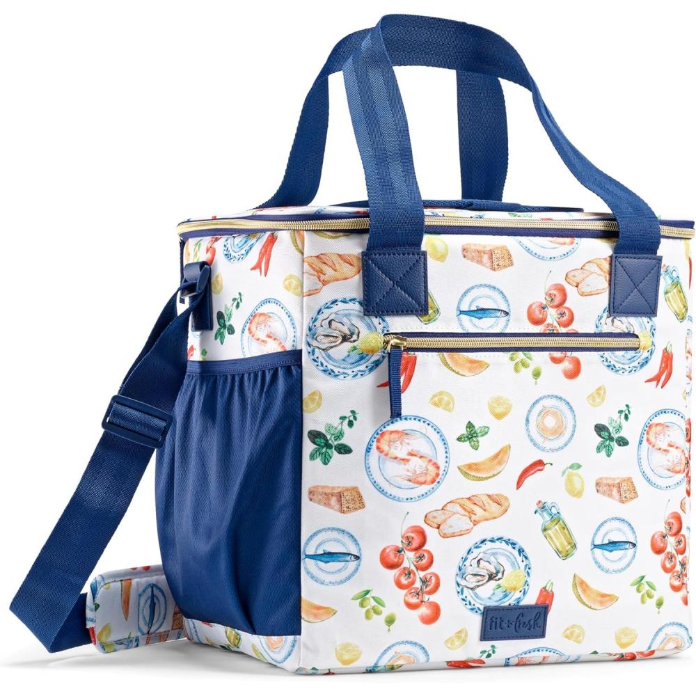 imageFit ampamp Fresh 24Can Soft Cooler Bag Insulated LeakResistant Portable Soft Cooler Large Cooler Soft Sided Cooler Bag Travel Cooler Pina ColadaAl Fresco