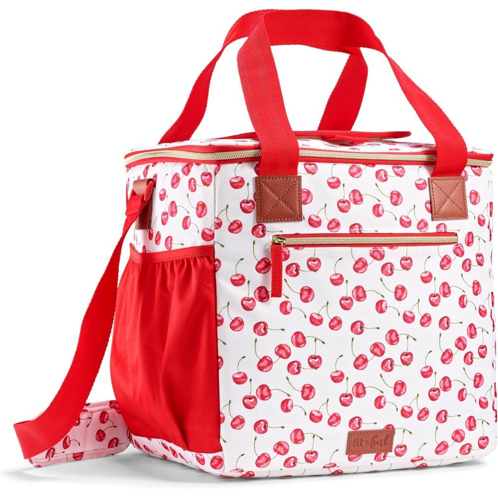 imageFit ampamp Fresh 24Can Soft Cooler Bag Insulated LeakResistant Portable Soft Cooler Large Cooler Soft Sided Cooler Bag Travel Cooler Pina ColadaCherry
