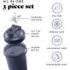 imageFit ampamp Fresh Shaker Bottle Leak Proof Sports Blender Bottle for Protein Mix For Women Durable Protein Shaker Cup 24 ozwith Unique Agitator for Smooth Mixing MauveMidnight Blue