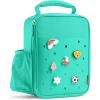 imageFit ampamp Fresh Charm Lunch Bag For Kids Thermal Insulated Lunch Box For Kids Boys ampamp Girls With Shoe Charm Slots For Personalization School Lunch Box Navy BlueTeal