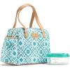 imageFit ampamp Fresh Lunch Bag For Women Insulated Womens Lunch Bag For Work Leakproof ampamp StainResistant Large Lunch Box For Women With Bottle Pocket Long Straps Zipper Closure Laketown Bag Fruit TumblerAqua