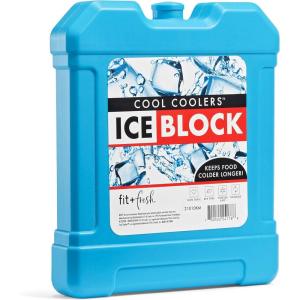 imageCool Coolers by Fit  Fresh XL Cooler Ice Block Large and Powerful Ice Pack Perfect for Insulated Cooler Beach Bag Backpack Cooler ampamp Travel 1PK BlueBlue Block