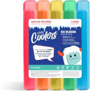 imageCool Coolers by Fit ampamp Fresh Kids Icicle Lunch Box Ice Pack Sticks Icicle Ice Sticks for Lunch Bags and Coolers Lunch Ice Pack Sticks Reusable Multicolored Smile Icicles 8PKRainbow