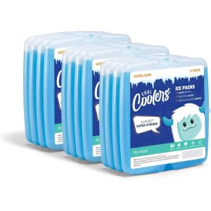 imageCool Coolers by Fit ampamp Fresh Kids Puzzle Shaped Lunch Box Ice Packs Back to School Essential Reusable Freeze Blocks for Insulated Bags and Cooler Multicolored 6PKBlue 12 PK