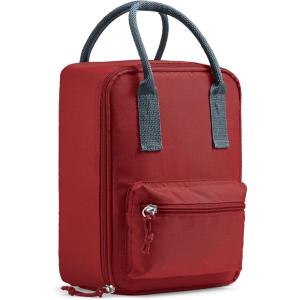 imageFit ampamp Fresh Connor Kids Lunch Tote Versatile Thermal Insulated Lunch Box for School and Camp Adult Lunch Bag with Front Zip Pocket RedCardinal Red