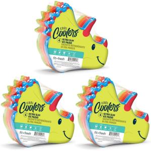 imageFit ampamp Fresh Cool Coolers Kids Lunch Box Ice Packs Slim Ice Packs for Lunch Bags Lunch Ice Packs ReusableMulticolored 8 Pack UnicornDinosaur 12 PK