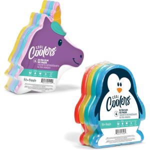 imageFit ampamp Fresh Cool Coolers Kids Lunch Box Ice Packs Slim Ice Packs for Lunch Bags Lunch Ice Packs ReusableMulticolored 8 Pack UnicornPenguin Unicorn