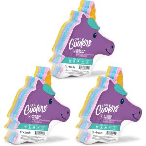 imageFit ampamp Fresh Cool Coolers Kids Lunch Box Ice Packs Slim Ice Packs for Lunch Bags Lunch Ice Packs ReusableMulticolored 8 Pack UnicornUnicorn  12 PK