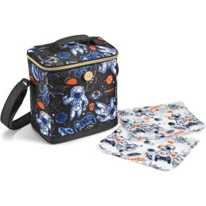 imageFit ampamp Fresh Dinosaur Insulated Lunch Box BPAFree Leakproof Water Resistant Large Capacity Thermal Insulation Reusable Snack Bags Durable PolyesterAstronaut