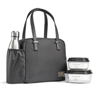 imageFit ampamp Fresh Lunch Bag For Women Insulated Womens Lunch Bag For Work Leakproof ampamp StainResistant Large Lunch Box For Women With Bottle Pocket Long Straps Zipper Closure Laketown Bag Fruit TumblerBlack