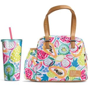 imageFit ampamp Fresh Lunch Bag For Women Insulated Womens Lunch Bag For Work Leakproof ampamp StainResistant Large Lunch Box For Women With Bottle Pocket Long Straps Zipper Closure Laketown Bag Fruit TumblerFruit