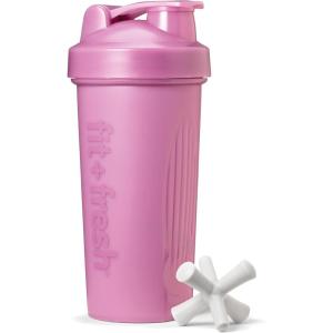 imageFit ampamp Fresh Shaker Bottle Leak Proof Sports Blender Bottle for Protein Mix For Women Durable Protein Shaker Cup 24 ozwith Unique Agitator for Smooth Mixing MauveMauve Purple