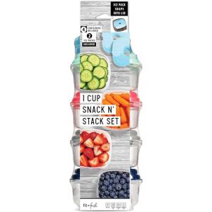 imageFit ampamp Fresh Small Plastic Containers With Lids 4 oz Snack Containers for Adults and Kids Reusable Leakproof Dressing and Condiment Containers Multicolor 5PK Light1 Cup
