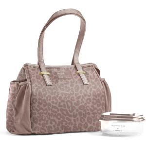 imageFit ampamp Fresh Womens Insulated Lunch Bag for Work Large Lunch Box With 3 SnapLid Containers Zipper StainResistant Copley Kit GrayMocha Feline Fine