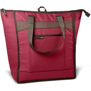 imageRachael Ray Chillout Soft Cooler Bag Large Reusable Insulated Grocery Bag with Zippered Top Travel Tote for Hot or Cold Food Grocery Tote BagBurgundy
