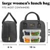 imageFit ampamp Fresh Bloomington Lunch Bag for Women  Insulated Large Lunch Box for Work with Containers LeakResistant StainResistant Zipper Closure All Smiles Bubble GumBlack