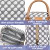 imageFit ampamp Fresh Bloomington Lunch Bag for Women  Insulated Large Lunch Box for Work with Containers LeakResistant StainResistant Zipper Closure All Smiles Bubble GumGrey Dot