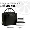 imageFit ampamp Fresh Bloomington Lunch Bag for Women  Insulated Large Lunch Box for Work with Containers LeakResistant StainResistant Zipper Closure All Smiles Bubble GumBlack