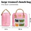 imageFit ampamp Fresh Bloomington Lunch Bag for Women  Insulated Large Lunch Box for Work with Containers LeakResistant StainResistant Zipper Closure All Smiles Bubble GumDusty Rose