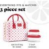 imageFit ampamp Fresh Bloomington Lunch Bag for Women  Insulated Large Lunch Box for Work with Containers LeakResistant StainResistant Zipper Closure All Smiles Bubble GumHeart Print