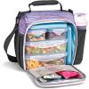imageFit ampamp Fresh BREE Meal Prep Lunch Box With Containers Ice Pack and Shaker Bottle For Men and Women 6pc Meal Prep Kit Lunch Bag With Containers Included NavyPurple