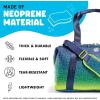 imageFit ampamp Fresh Junior Duffel Bag For Kids Premium NeopreneLike Material Small Duffle Dance ampamp Sports Bag WeekenderBlue Green