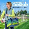imageFit ampamp Fresh Junior Duffel Bag For Kids Premium NeopreneLike Material Small Duffle Dance ampamp Sports Bag WeekenderBlue Green